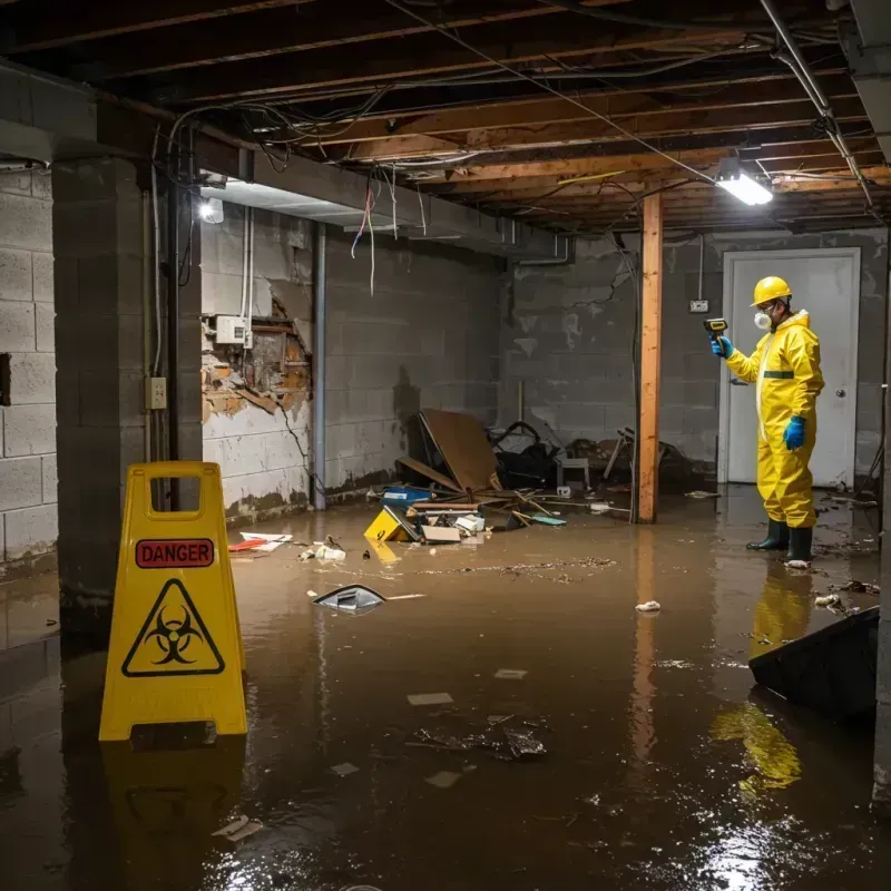 Flooded Basement Electrical Hazard in Pocahontas, AR Property