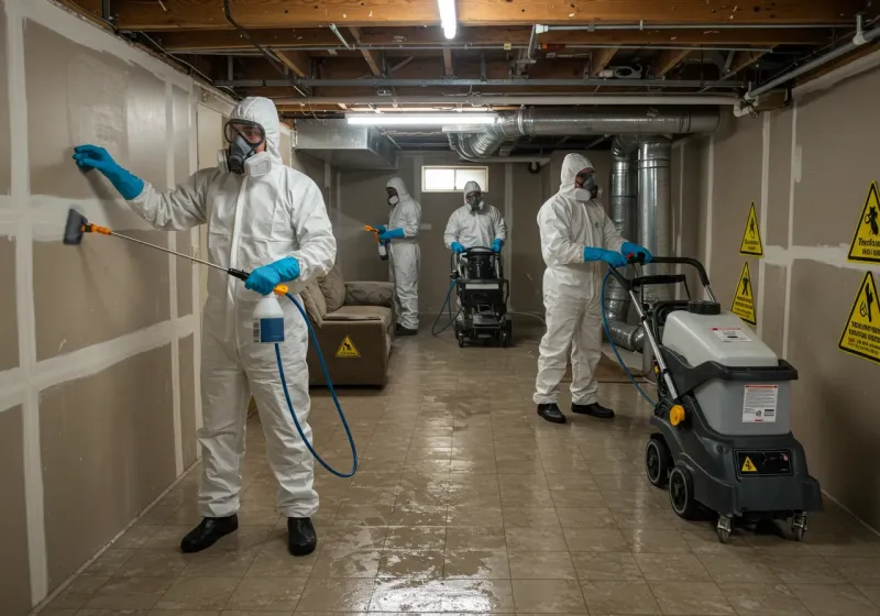 Basement Moisture Removal and Structural Drying process in Pocahontas, AR